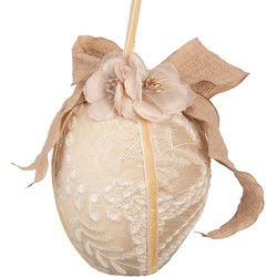 Clayre & Eef Paashanger Ei Beige Textiel