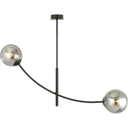 moderne plafondlamp Bassi Zwart 2-lichts