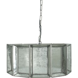 PTMD Cenna Brass iron hanging lamp antique round glass