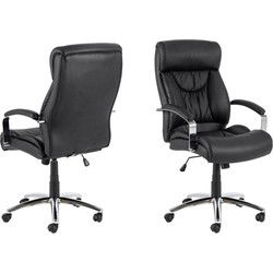 Bureaustoel - Zwart PU leer - Draaibaar - 83x65x120cm - Bjorna
