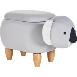 COALA  - Poef - Lichtgrijs - 32 cm - Fluweel