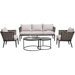 Feel Home - Luxe Brezza Loungeset met Duo Salontafel