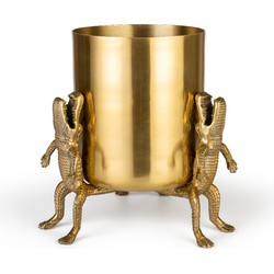 BOLD MONKEY Surrounded By Crocodiles Vase L