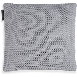 Knit Factory Vinz Sierkussen - Licht Grijs - 50x50 cm - Inclusief kussenvulling