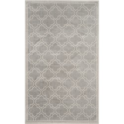 Safavieh Trellis Indoor Geweven Vloerkleed, Amherst Collectie, AMT412, in Licht Grijs & Ivoor, 76 X 122 cm