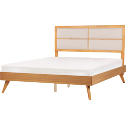 POISSY - Tweepersoonsbed - Lichthout - 160 x 200 cm - MDF