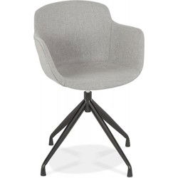 Design stoel met armleuningen SWAN 59x54x80 cm Grijs