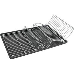 Metaltex Afdruiprek Wingtex 51x31 Cm Antraciet/zilver 2-delig