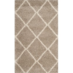 Safavieh Shaggy Indoor Woven Area Rug, Hudson Shag Collection, SGH281, in Beige & Ivory, 91 X 152 cm