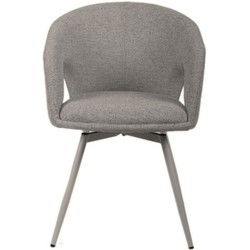 Eetkamerstoel Draaibaar - Stof Taupe - 56x59x78cm - Nina