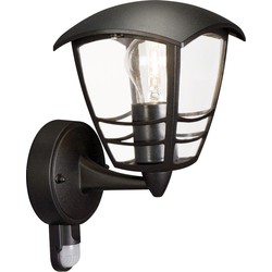 Creek buitenwandlamp met sensor zwart