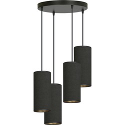 retro hanglamp Rizzo Zwart 4-lichts  - Øcm