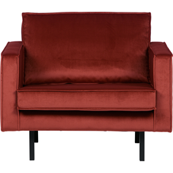 BePureHome Rodeo Fauteuil - Velvet - Chestnut - 85x105x86