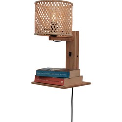 Wandlamp Java - Bamboe - 30x22x52cm