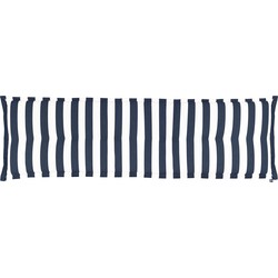 Kopu® Mila Navy Blue 180 cm - Hoogwaardig Bankkussen - Gestreept