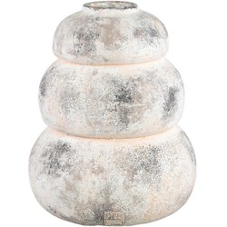 PTMD Bloempot Bulby - 29x29x36 cm - Cement - Roze