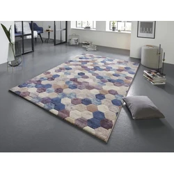 Elle Decoration - Modern Design vloerkleed - Manosque - Blueberry / Crème - 120 X 170 CM