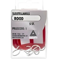 Sleutellabels rood 5st