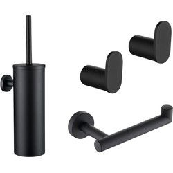 XIVADA Toiletset - Toiletborstel - Wc rolhouder - Handdoekhaakjes