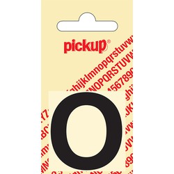 Plakletter Helvetica 40 mm zwart O - Pickup
