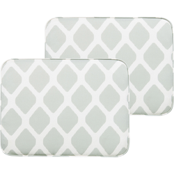 FIJI  - Tuinkussen set van 2 - Wit/Mintgroen - 29 x 38 cm - Polyester