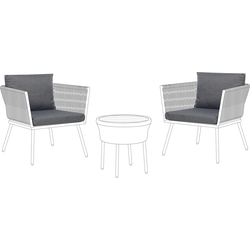 GARGANO - Tuinkussenhoezen set - Grijs - Polyester