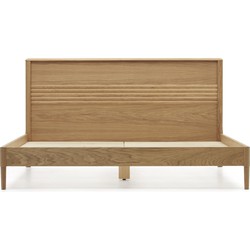 Kave Home - Lenon bed in hout en eikenfineer voor matras 180 x 200 cm FSC MIX Credit