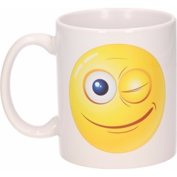 Knipoog emoticon beker / mok 300 ml - Bekers