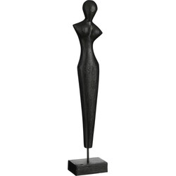 Mica Decorations Deco Object Penang - 7x7x53 cm - Hout - Zwart