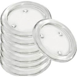Ronde kaarsenhouder/kaars onderzetter - 25x - glas - 11 cm - Waxinelichtjeshouders