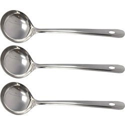 Soeplepel - 3x - RVS - opscheplepel voor soep - 32 cm - lepel - Opscheplepels