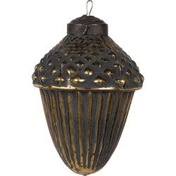 Clayre & Eef Kerstbal Zwart Glas