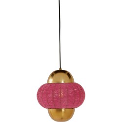 Light & Living - Hanglamp Ø26x28 cm CETARA kralen roze+brons