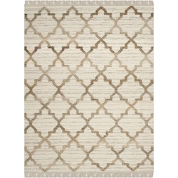 Safavieh Moroccan Inspired Indoor Hand Knotted Area Rug, Kenya Collection, KNY825, in Natural, 183 X 274 cm