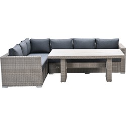 Garden Impressions Tennessee lounge dining set links 3-delig vintage willow - texfiber