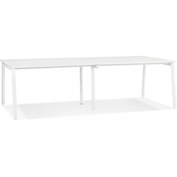 Dubbele bureaubank AMADEUS 280x140x745 cm Wit