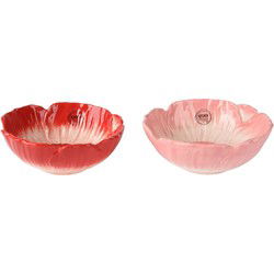 Kom Poppy rood/roze