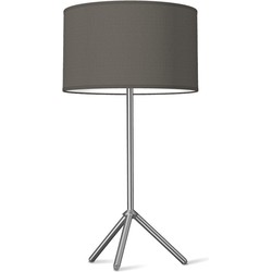 Moderne tafellamp Bling - antraciet - tafellamp Karma inclusief lampenkap 35/35/21cm - tafellamp hoogte 45.5 cm - geschikt voor E27 LED lamp - Tafellamp geschikt voor woonkamer, slaapkamer, thuiskantoor