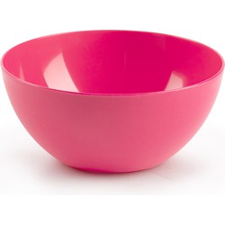 Plasticforte kommetjes/schaaltjes - dessert/ontbijt - kunststof - D17 x H8 cm - fuchsia roze - Kommetjes