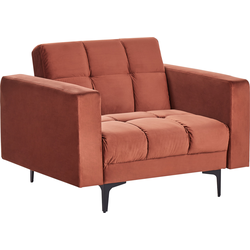 ALNES - Fauteuil - Lichtrood - Polyester