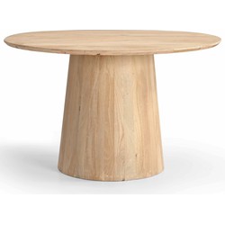 Eettafel Rond 120cm - Naturel Mangohout - 2-4 Personen