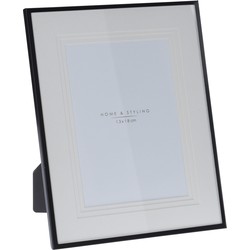 Aluminium fotolijst zwart geschikt voor een foto van 13 x 18 cm - Fotolijsten