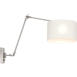 Moderne Wandlamp Luxora Wit