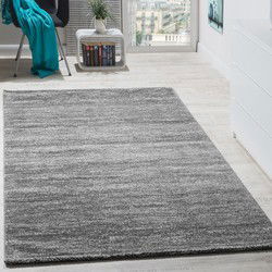 Laagpolig Vloerkleed - Eceria - Gemeleerd Modern - Grijs - 240x320 cm