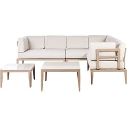 Beliani RIMA III - Loungeset-Beige-Aluminium