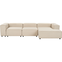 ARDAL - Vierzitsbank - Beige - Linkszijdig - Polyester