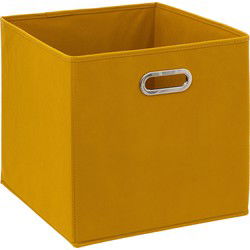 5Five Opbergmand/kastmand - Geel - 31 x 31 x 31 cm - 29L - Opbergmanden