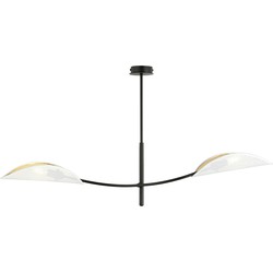 moderne plafondlamp Olivieri Zwart 2-lichts