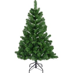 Bellatio Decorations kunst kerstboom/kunstboom groen H120 cm - Kunstkerstboom