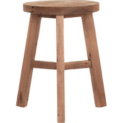 MUST Living Stool Easy round,44xØ30 cm, recycled teakwood